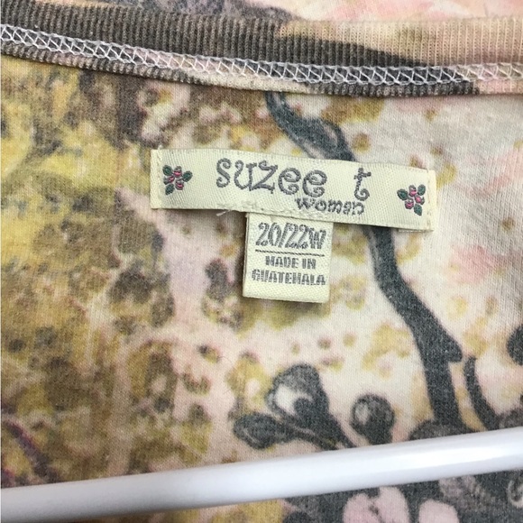 SUZEE T women’s top, 3/4 LENGTH sleeve, plus size sz 22/24 - Picture 3 of 4